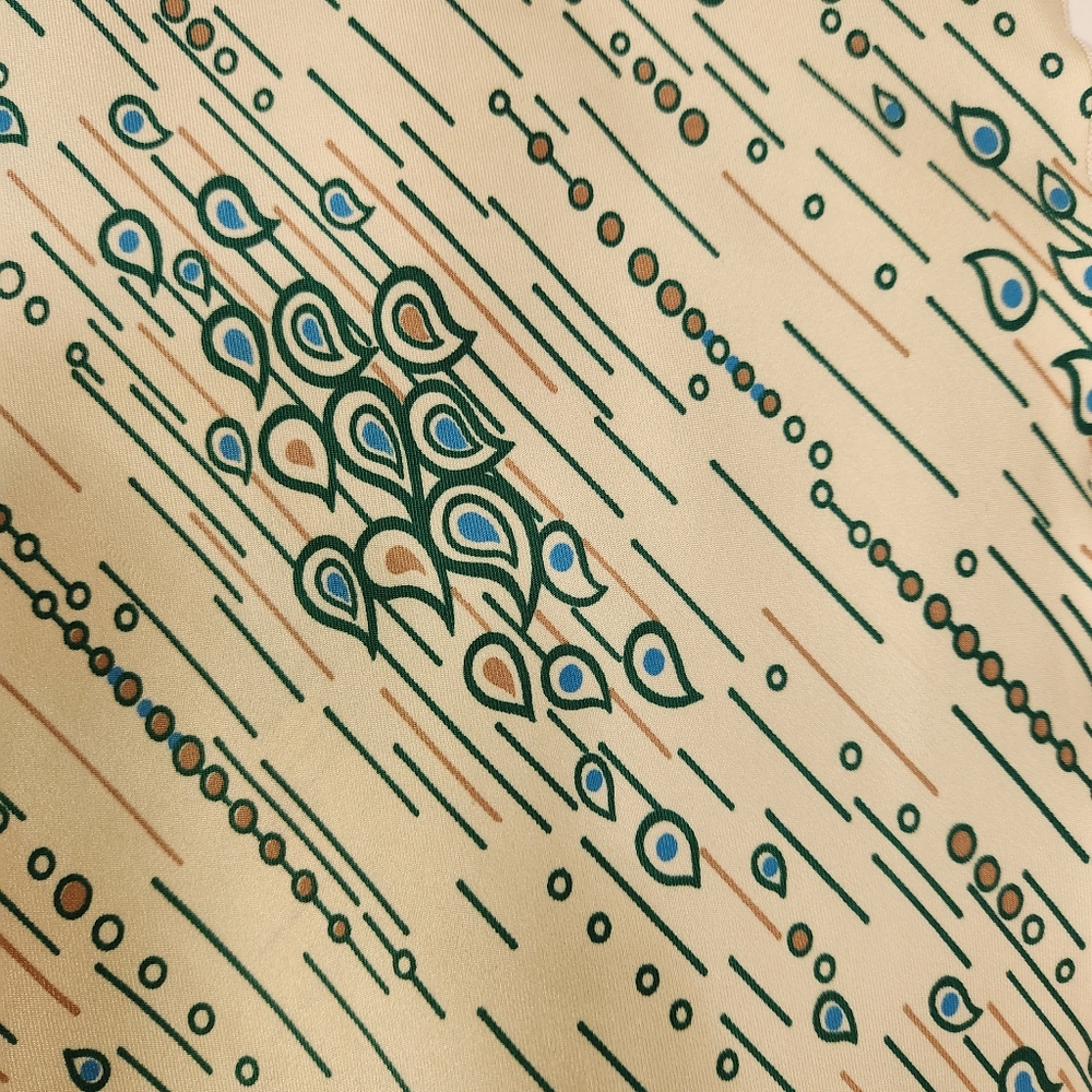 Vintage Polyester Asymmetrical Rectangular Neck S… - image 2